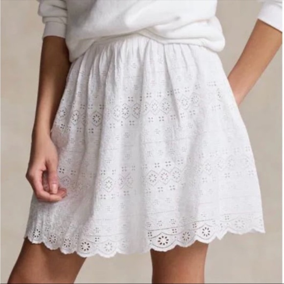 Polo Ralph Lauren Dresses & Skirts - Polo Ralph Lauren White Eyelet Skirt NWT size 2